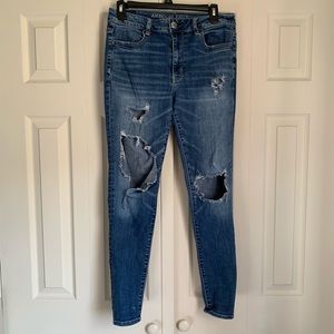 American Eagle High-Rise Ripped Jeggings Size 10